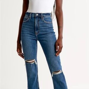Abercrombie and Fitch Ultra High Rise Ankle Straight Jean